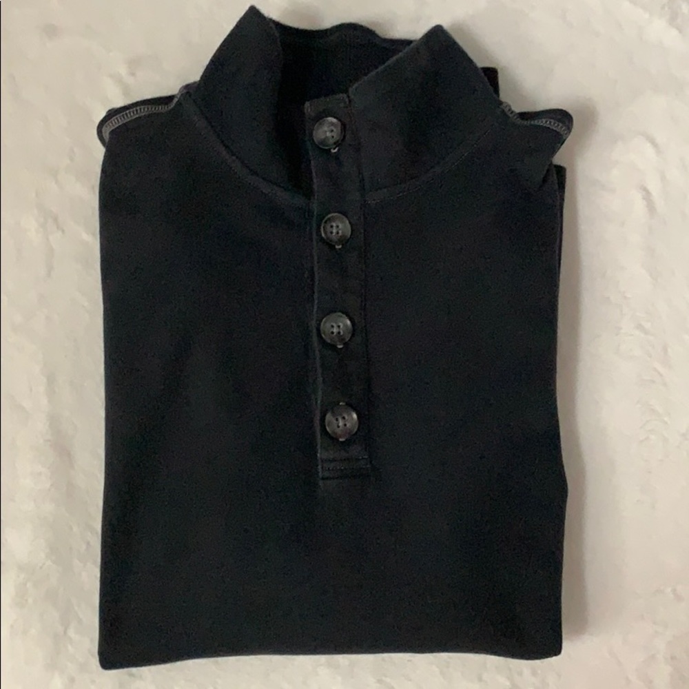 3/4 button up sweat shirt